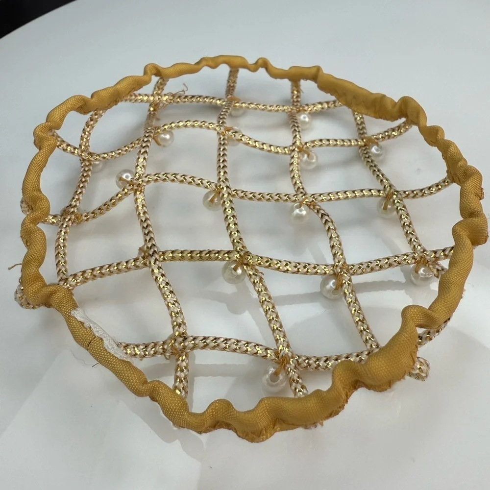 Vintage bun pearl hair net